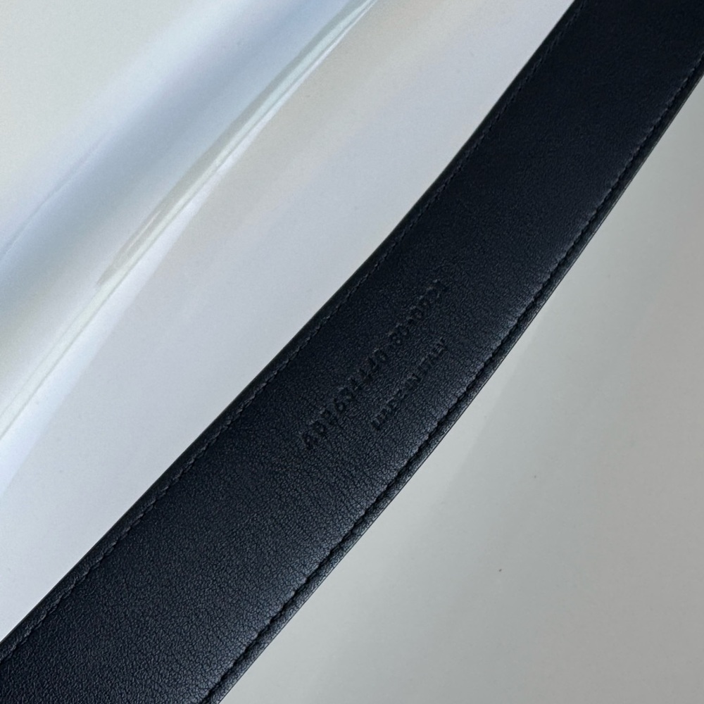Saint Laurent Black/Silver Belt Luxurious Leather - Picture 4 of 5